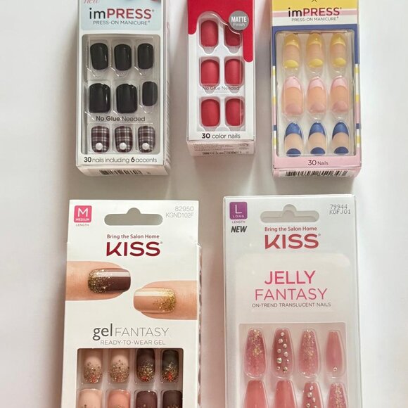 "Set of 5" Kiss imPRESS Nails New Designs CLOSEOUT–DEAL# P01 - Picture 3 of 4